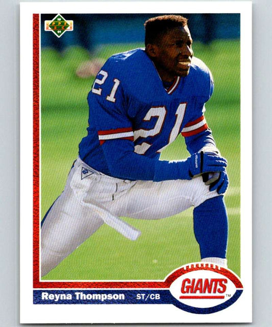1991 Upper Deck #290 Reyna Thompson NY Giants NFL Football Image 1