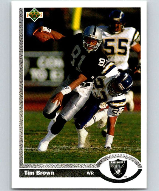 1991 Upper Deck #294 Tim Brown LA Raiders NFL Football Image 1