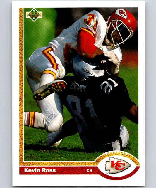 1991 Upper Deck #296 Kevin Ross Chiefs NFL Football Image 1