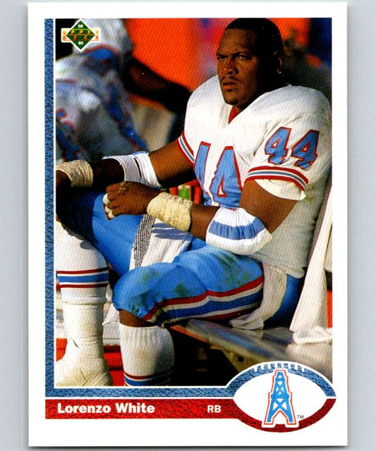 1991 Upper Deck #297 Lorenzo White Oilers NFL Football Image 1