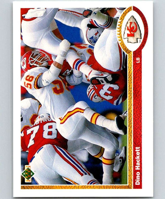 1991 Upper Deck #298 Dino Hackett Chiefs NFL Football Image 1