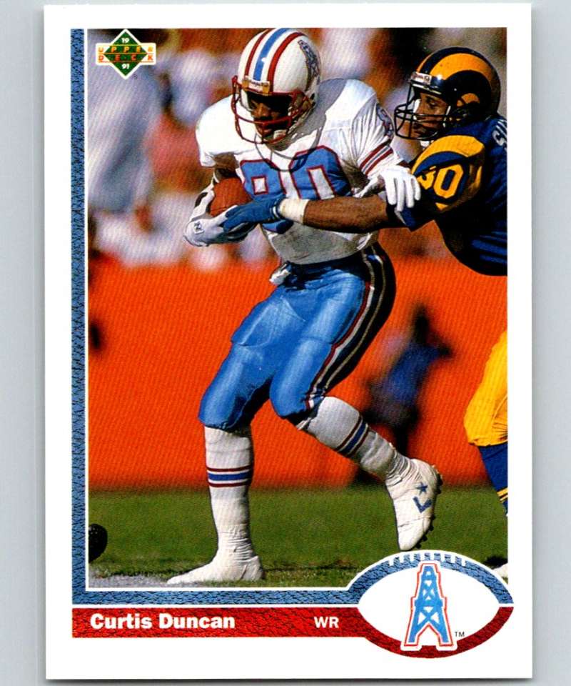 1991 Upper Deck #299 Curtis Duncan Oilers NFL Football Image 1