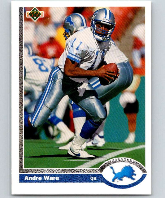 1991 Upper Deck #301 Andre Ware Lions NFL Football Image 1