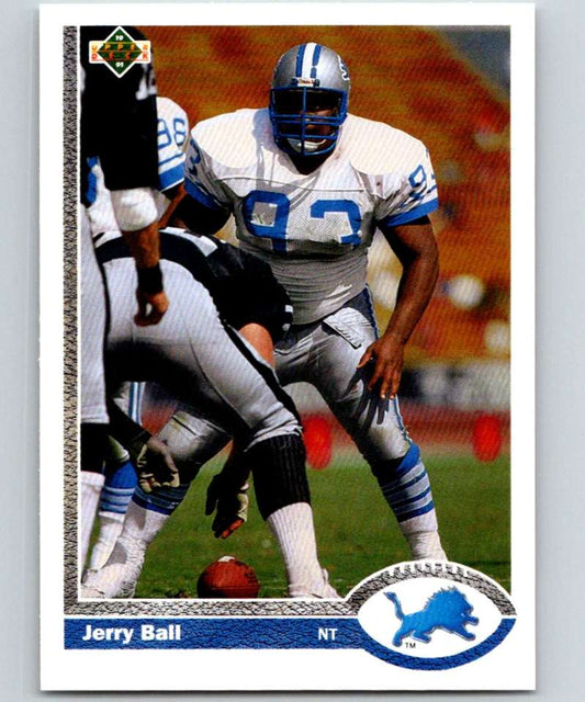 1991 Upper Deck #303 Jerry Ball Lions NFL Football Image 1