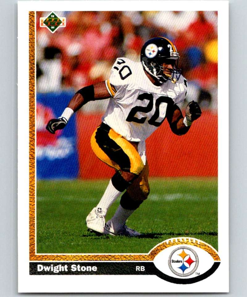 1991 Upper Deck #304 Dwight Stone Steelers UER NFL Football Image 1