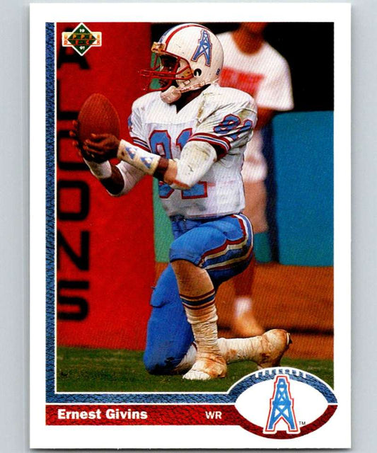 1991 Upper Deck #312 Ernest Givins Oilers NFL Football Image 1