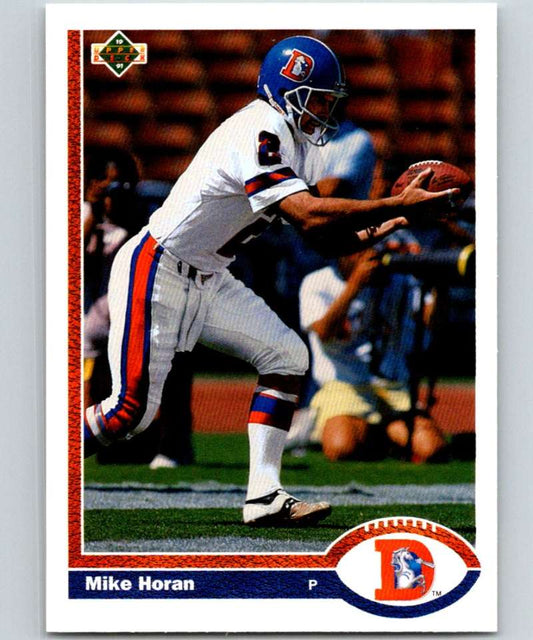 1991 Upper Deck #313 Mike Horan Broncos NFL Football Image 1