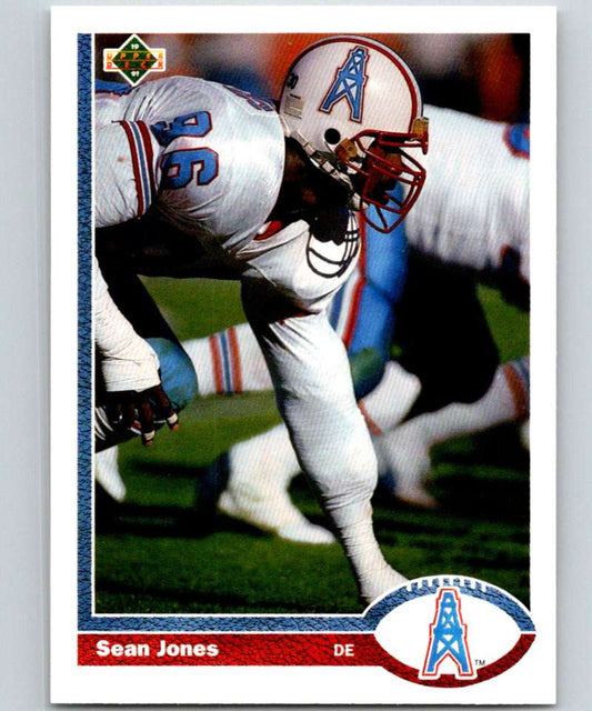 1991 Upper Deck #314 Sean Jones Oilers NFL Football Image 1