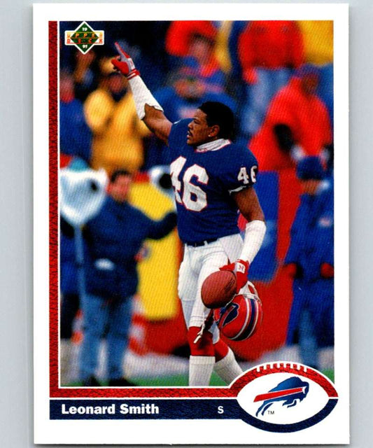 1991 Upper Deck #315 Leonard Smith Bills NFL Football Image 1