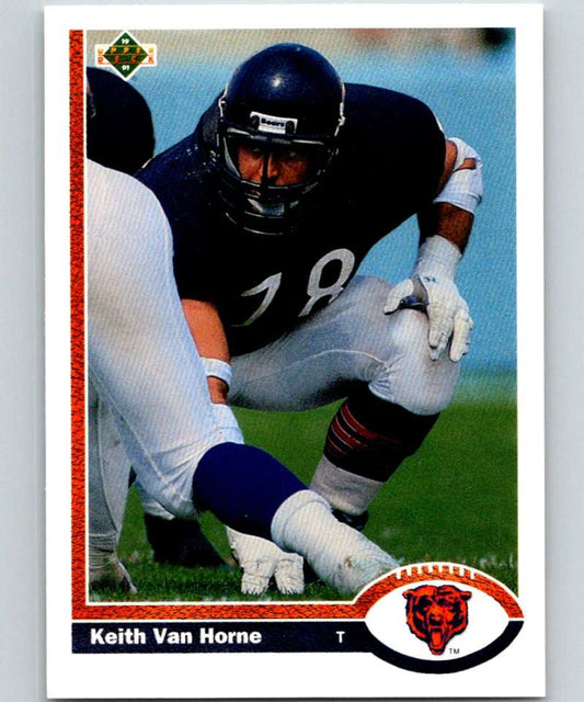 1991 Upper Deck #324 Keith Van Horne Bears NFL Football Image 1