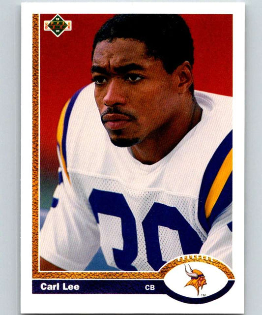 1991 Upper Deck #326 Carl Lee Vikings NFL Football Image 1