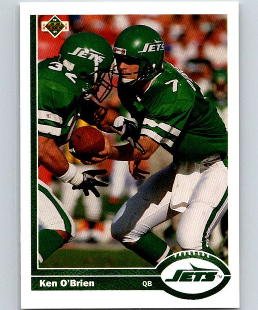 1991 Upper Deck #327 Ken O'Brien NY Jets NFL Football Image 1