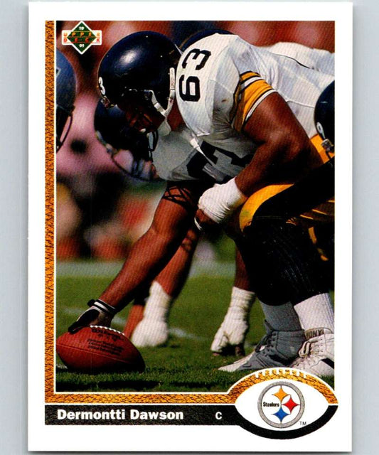 1991 Upper Deck #328 Dermontti Dawson Steelers NFL Football Image 1