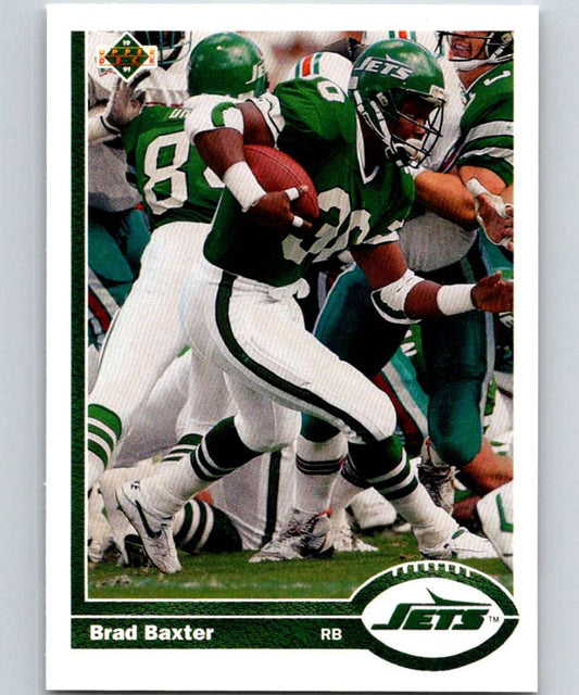 1991 Upper Deck #329 Brad Baxter NY Jets NFL Football Image 1