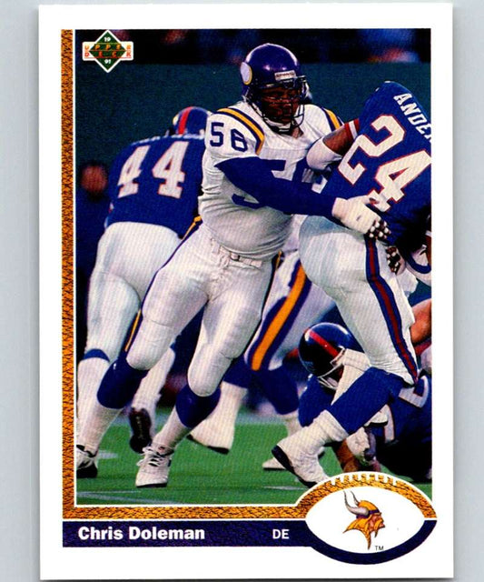 1991 Upper Deck #330 Chris Doleman Vikings NFL Football Image 1
