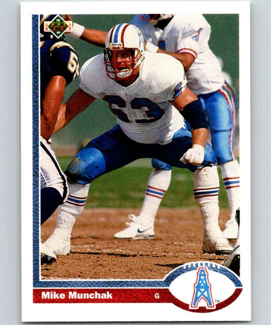 1991 Upper Deck #333 Mike Munchak Oilers NFL Football Image 1