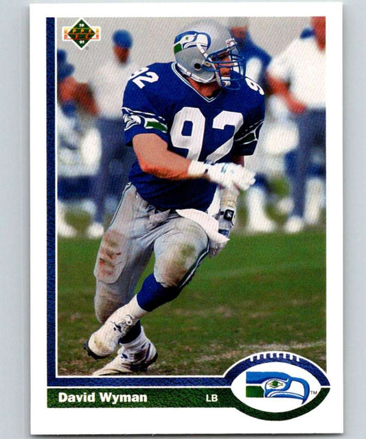 1991 Upper Deck #340 David Wyman Seahawks NFL Football Image 1