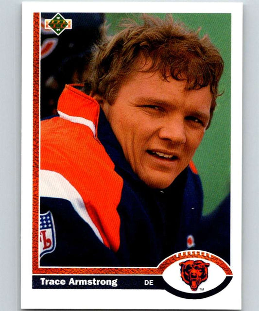 1991 Upper Deck #342 Trace Armstrong Bears NFL Football Image 1
