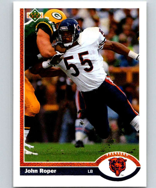 1991 Upper Deck #344 John Roper Bears NFL Football Image 1