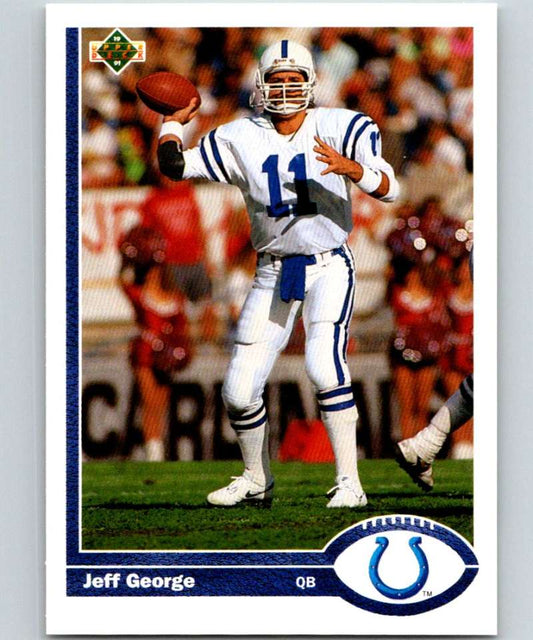 1991 Upper Deck #345 Jeff George Colts NFL Football Image 1