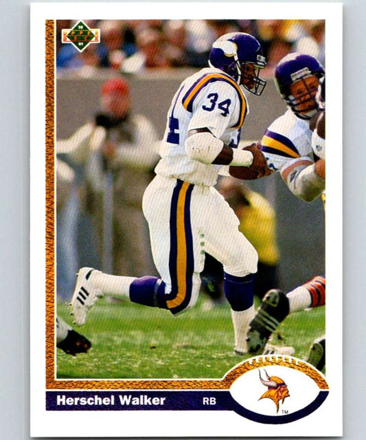 1991 Upper Deck #346 Herschel Walker Vikings NFL Football Image 1
