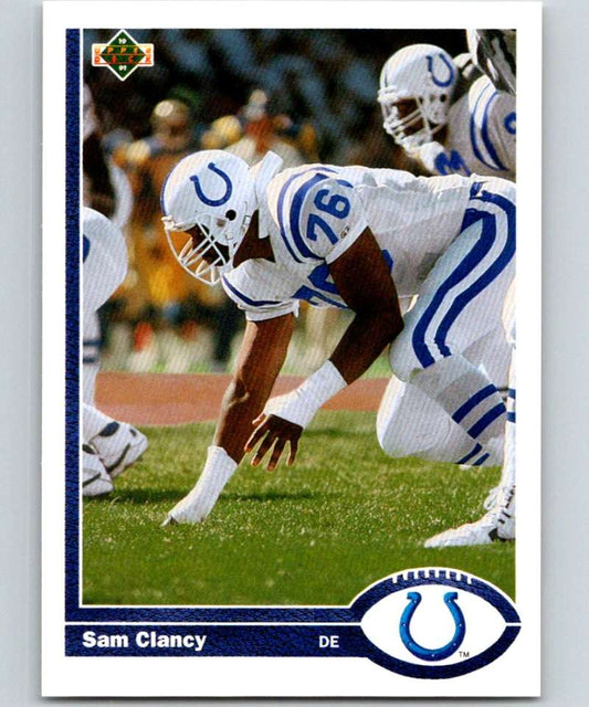 1991 Upper Deck #347 Sam Clancy Colts NFL Football Image 1