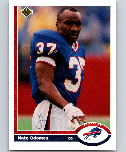 1991 Upper Deck #349 Nate Odomes Bills NFL Football Image 1