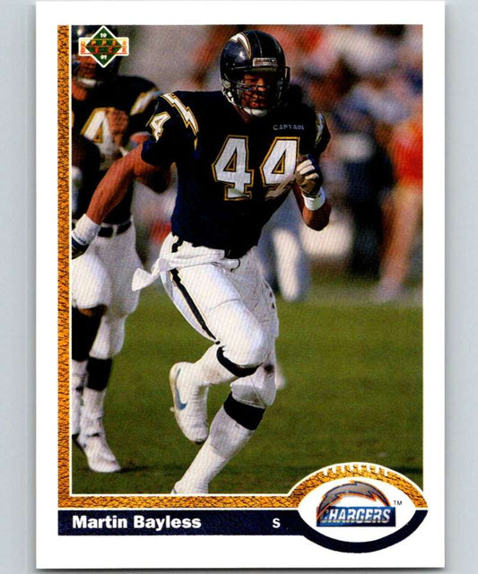 1991 Upper Deck #350 Martin Bayless Chargers NFL Football Image 1