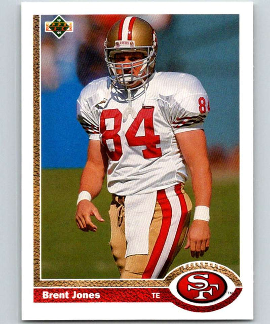1991 Upper Deck #351 Brent Jones 49ers NFL Football Image 1