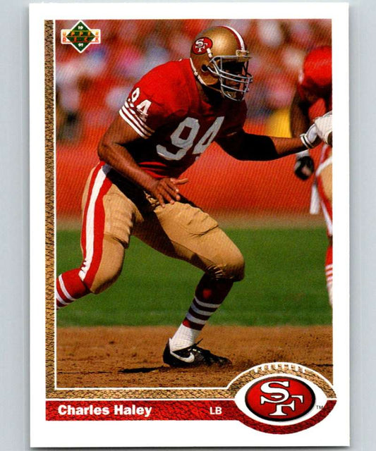 1991 Upper Deck #353 Charles Haley 49ers NFL Football Image 1