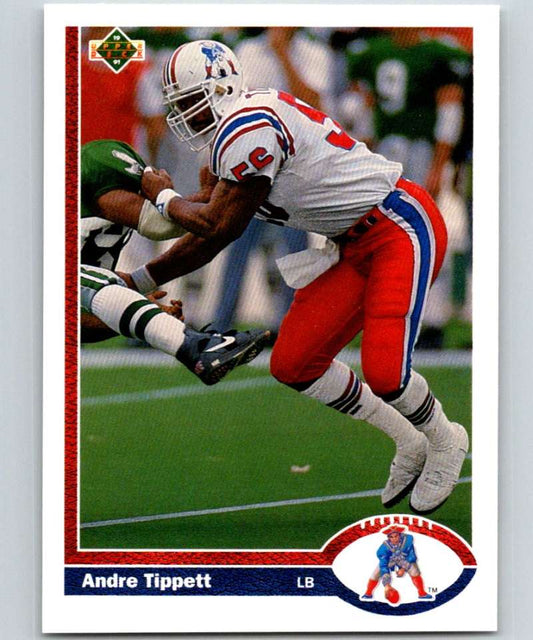 1991 Upper Deck #354 Andre Tippett Patriots NFL Football Image 1