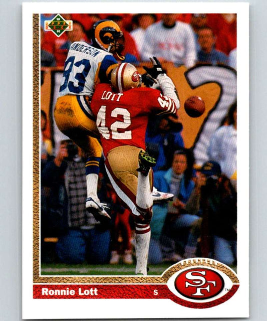 1991 Upper Deck #355 Ronnie Lott 49ers NFL Football Image 1