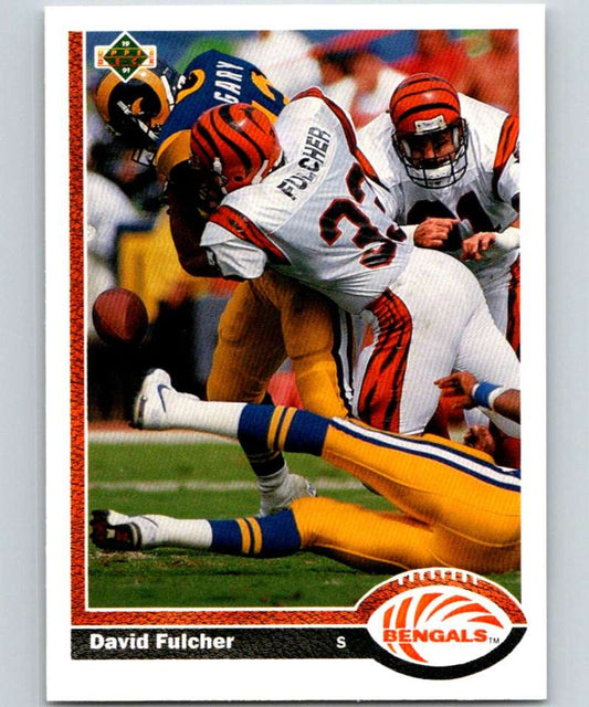 1991 Upper Deck #363 David Fulcher Bengals NFL Football Image 1