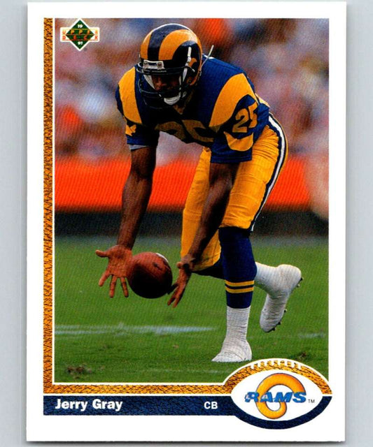 1991 Upper Deck #364 Jerry Gray LA Rams NFL Football Image 1