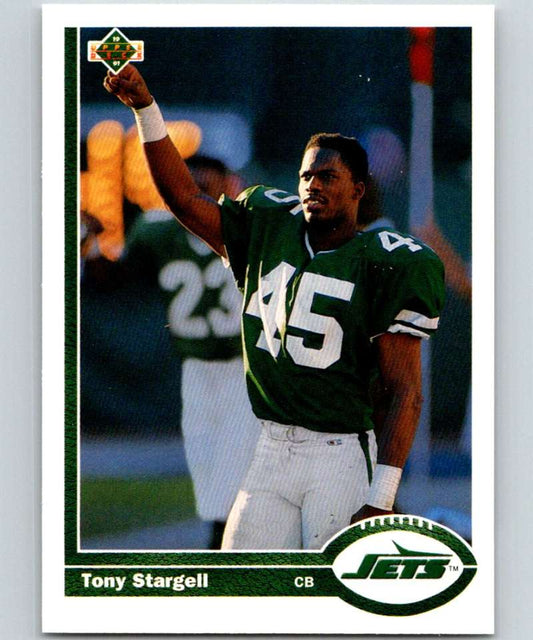 1991 Upper Deck #366 Tony Stargell NY Jets NFL Football Image 1