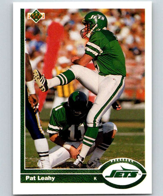 1991 Upper Deck #370 Pat Leahy NY Jets NFL Football Image 1