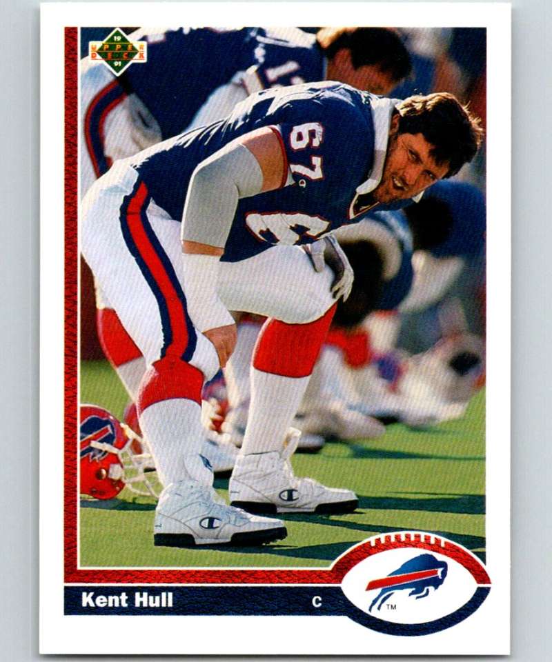 1991 Upper Deck #377 Kent Hull Bills NFL Football Image 1