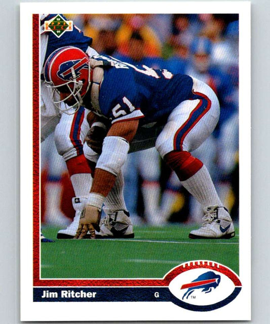 1991 Upper Deck #379 Jim Ritcher Bills NFL Football Image 1
