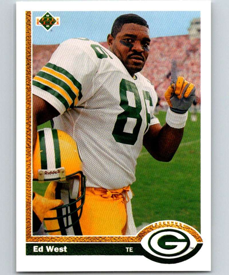 1991 Upper Deck #380 Ed West Packers NFL Football Image 1