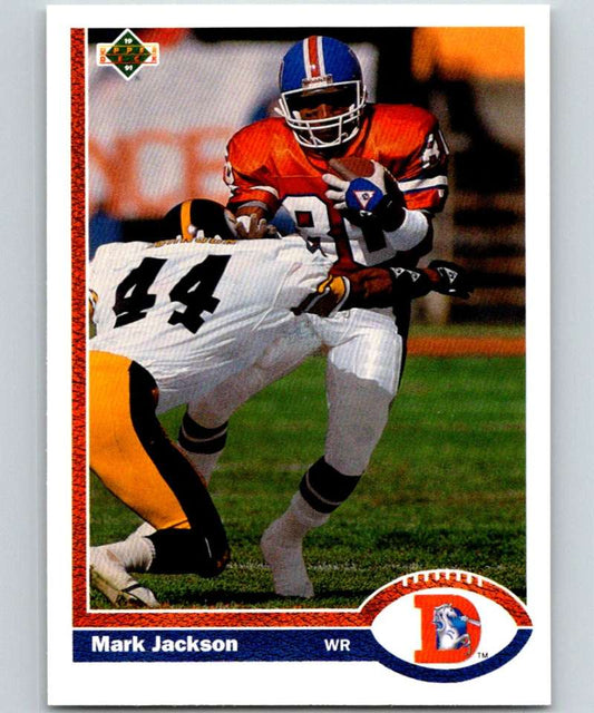 1991 Upper Deck #382 Mark Jackson Broncos NFL Football Image 1