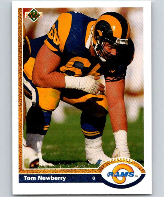 1991 Upper Deck #383 Tom Newberry LA Rams NFL Football
