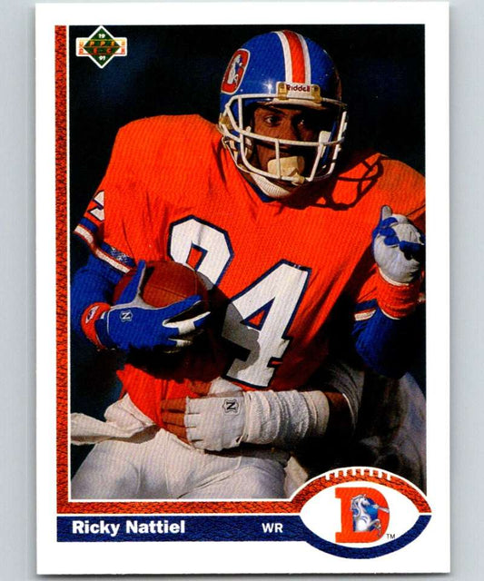 1991 Upper Deck #384 Ricky Nattiel Broncos NFL Football Image 1