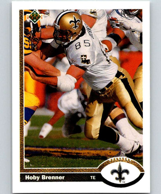 1991 Upper Deck #391 Hoby Brenner Saints NFL Football Image 1