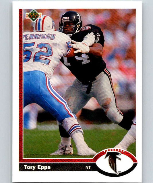 1991 Upper Deck #392 Tory Epps Falcons NFL Football Image 1