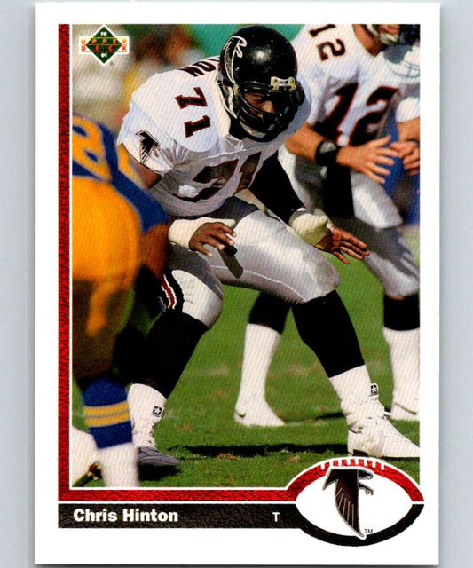 1991 Upper Deck #394 Chris Hinton Falcons NFL Football Image 1