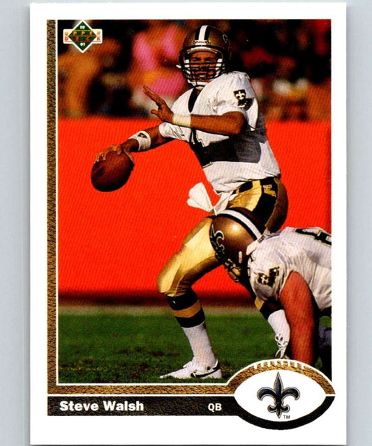 1991 Upper Deck #395 Steve Walsh Saints NFL Football Image 1