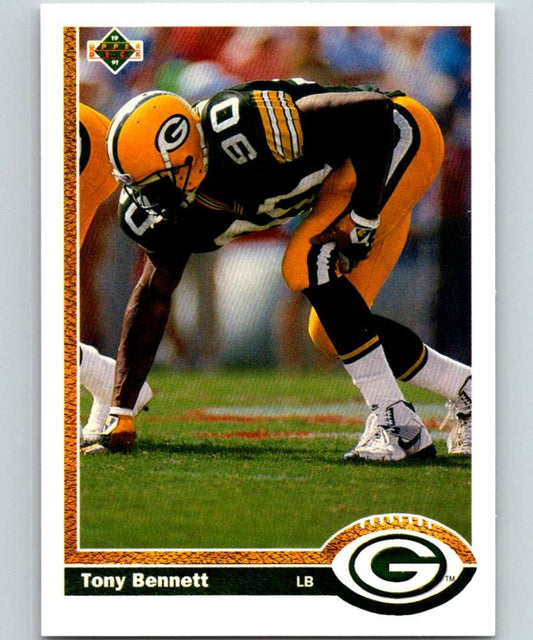 1991 Upper Deck #397 Tony Bennett Packers NFL Football Image 1