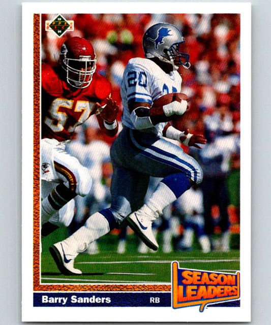 1991 Upper Deck #401 Barry Sanders Lions SL NFL Football