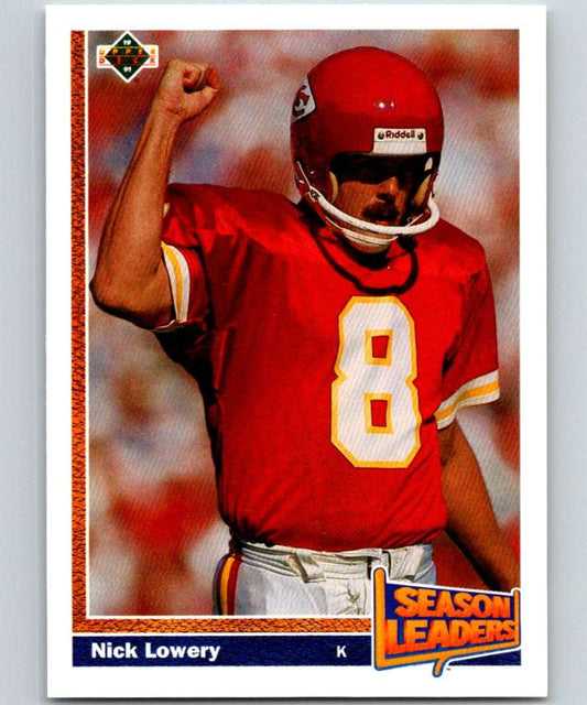1991 Upper Deck #405 Nick Lowery Chiefs LL NFL Football Image 1