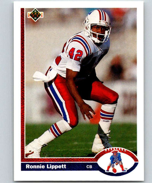 1991 Upper Deck #410 Ronnie Lippett Patriots NFL Football Image 1